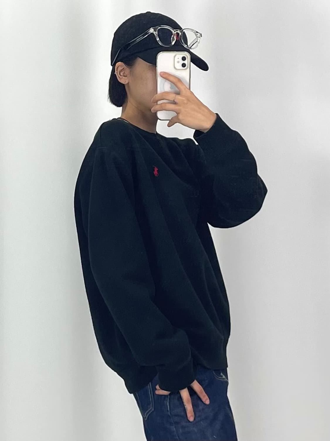 루키CK9728: 폴로 블랙 맨투맨  상품이미지3