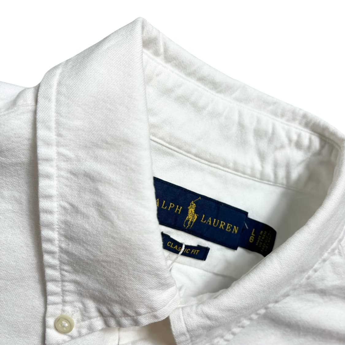 폴로 옥스퍼드면 화이트 셔츠 상품이미지3