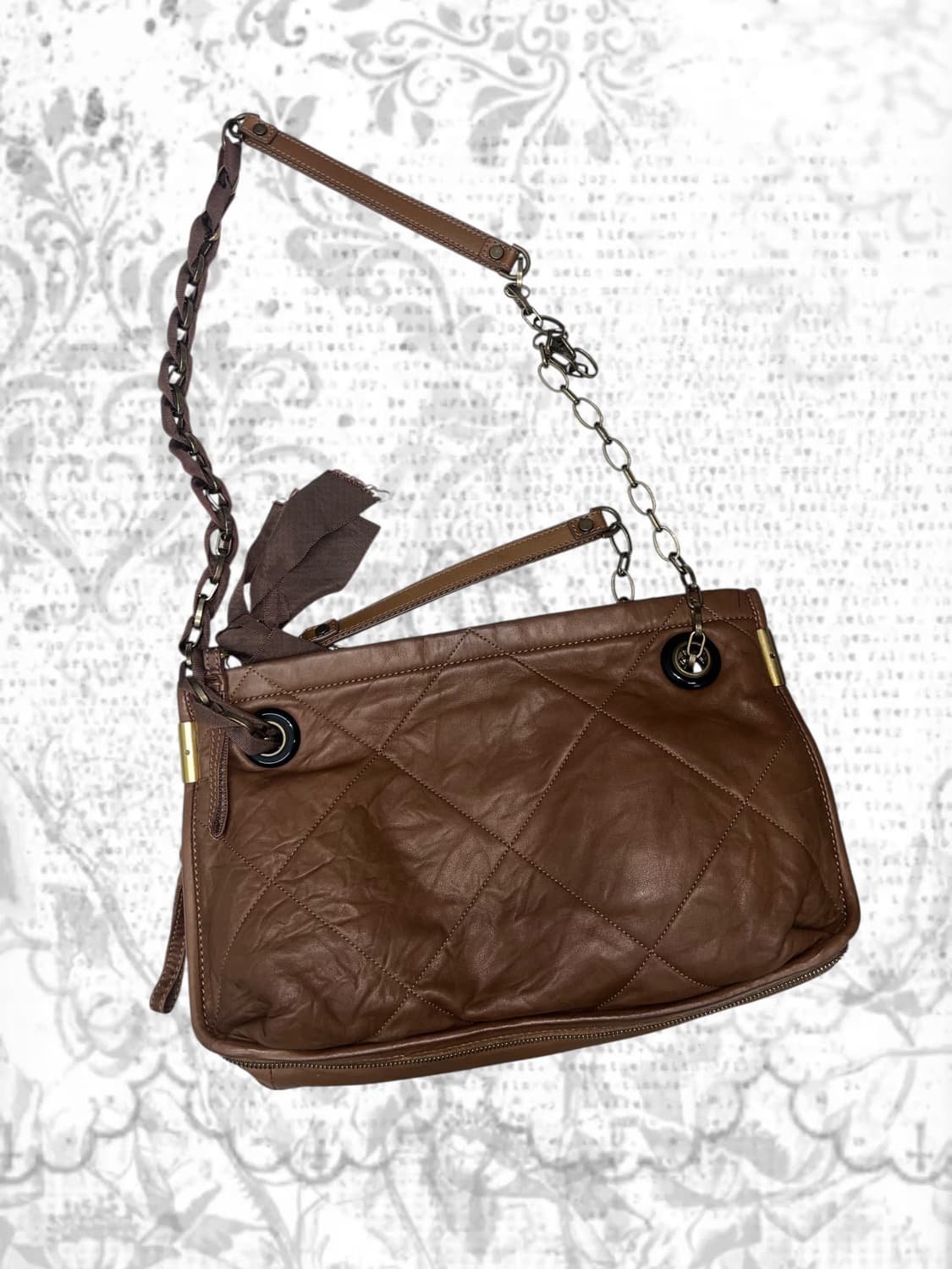 'LANVAN' brown chian sholder bag 상품이미지3