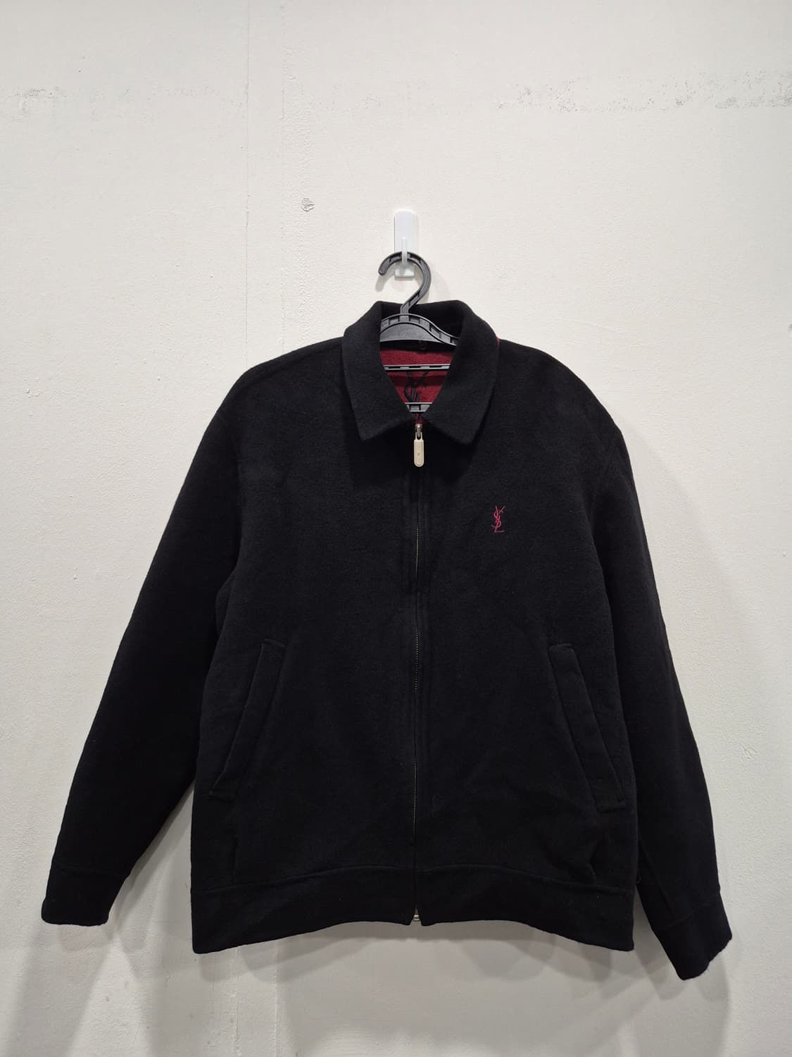 입생로랑 모직 블루종 집업 자켓 남성 95사이즈 (블랙) 상품이미지1