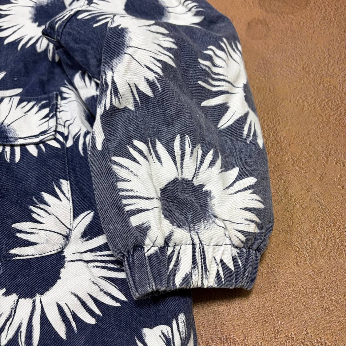  빈티지 안감 양털 플리스 플라워 패턴 자켓 상품이미지2