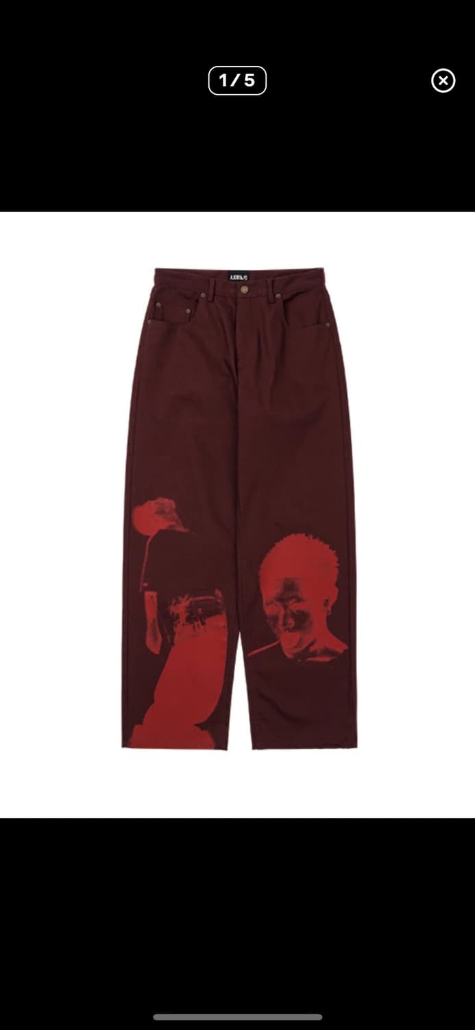 (삽니다) 아조바이아조 버건디 타이간 팬츠 삽니다! 상품이미지1