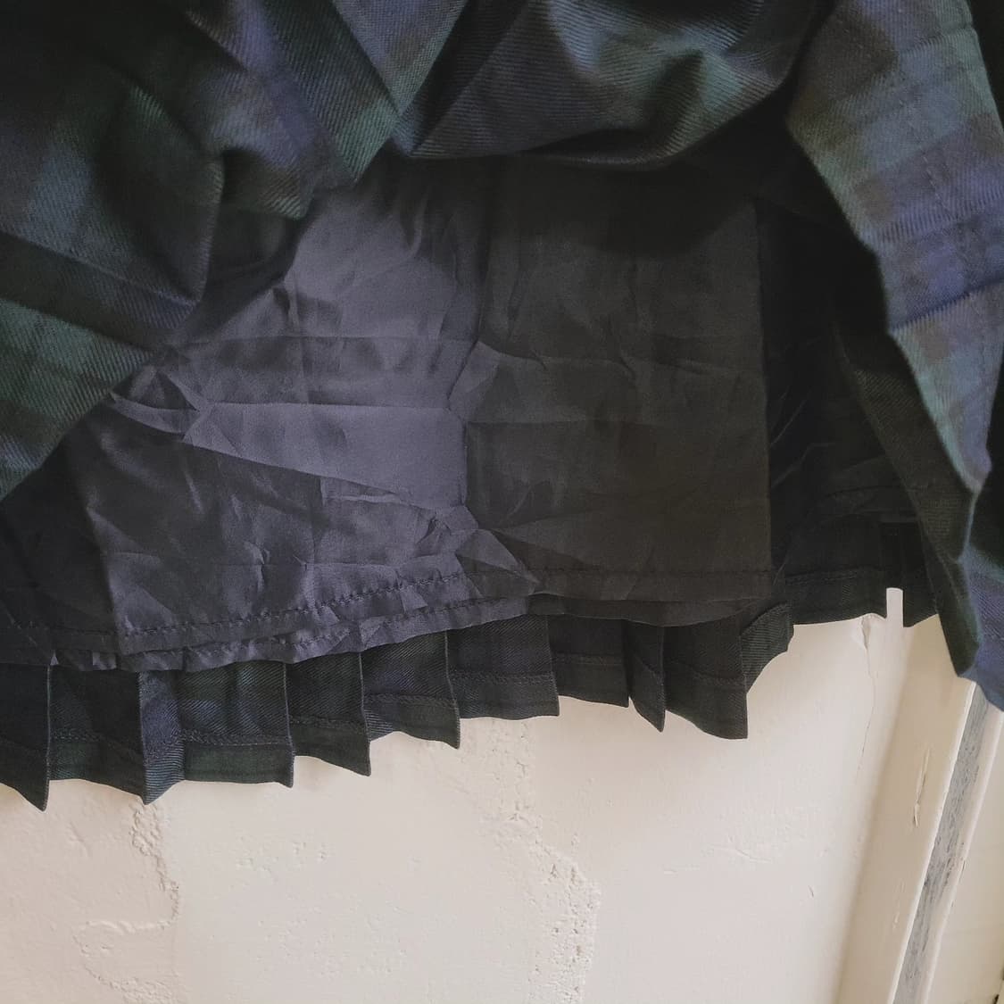 어스뮤직 체크 플리츠 밴딩스커트 상품이미지5