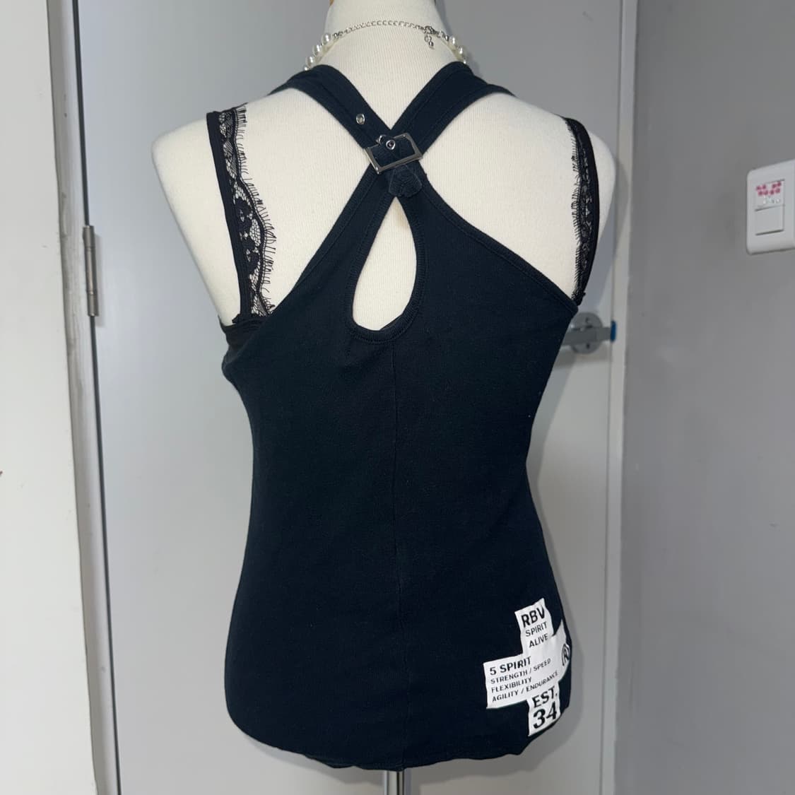 레터링 홀터넥 나시  상품이미지3