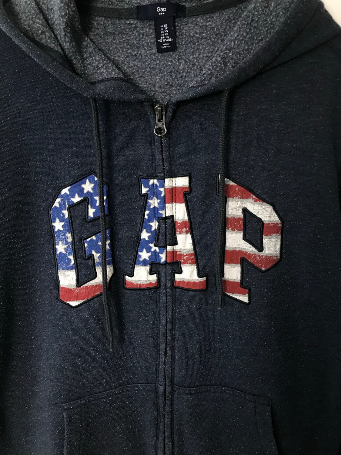 Gap 갭 성조기 네이비 후드집업 상품이미지4