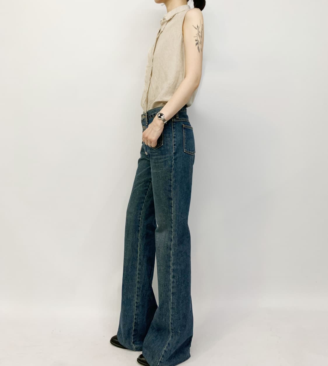 MARLENE DAM 리넨 슬리브리스 상품이미지3