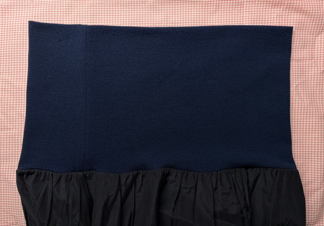 코이세이오 더블 셔링 스커트 네이비 상품이미지2