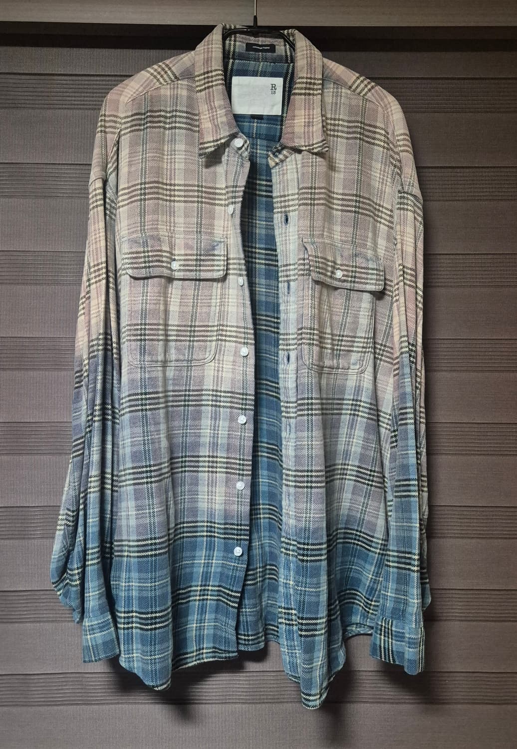 [L]R13 25ss 그라데이션 체크 셔츠 상품이미지1