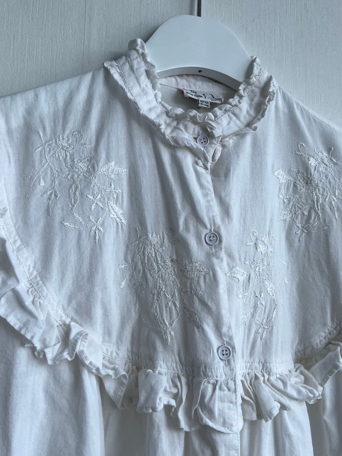 퍼프 레이스 프릴 반팔 블라우스 상품이미지2