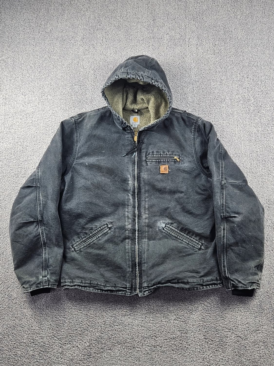 칼하트 J141 덕 캔버스 쉐르파 라이닝 워크 자켓 (XL)/ 10776 상품이미지2