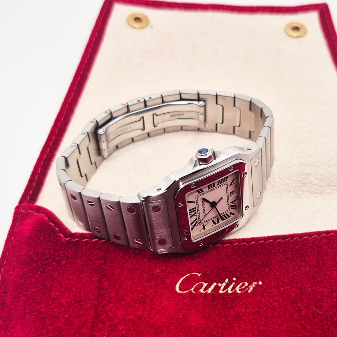 까르띠에 산토스 갈베 스틸 라지사이즈  상품이미지4