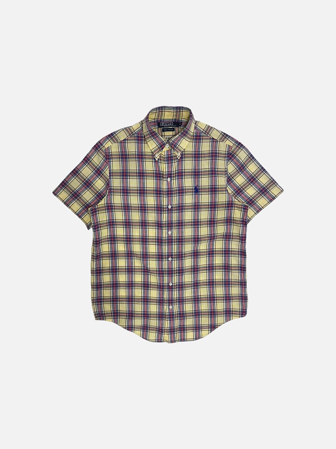 폴로 랄프로렌 체크 린넨 반팔 셔츠 상품이미지1