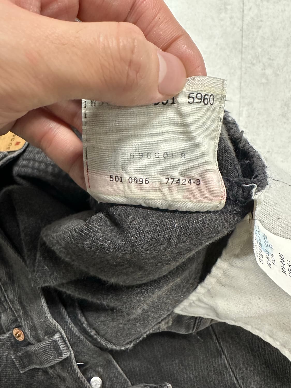 90s 리바이스 501 흑청 상품이미지8