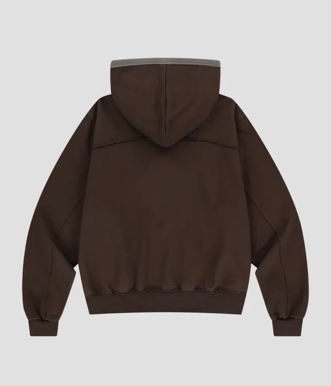 더바이닐하우스 컷오프 후드집업 브라운 S 상품이미지2