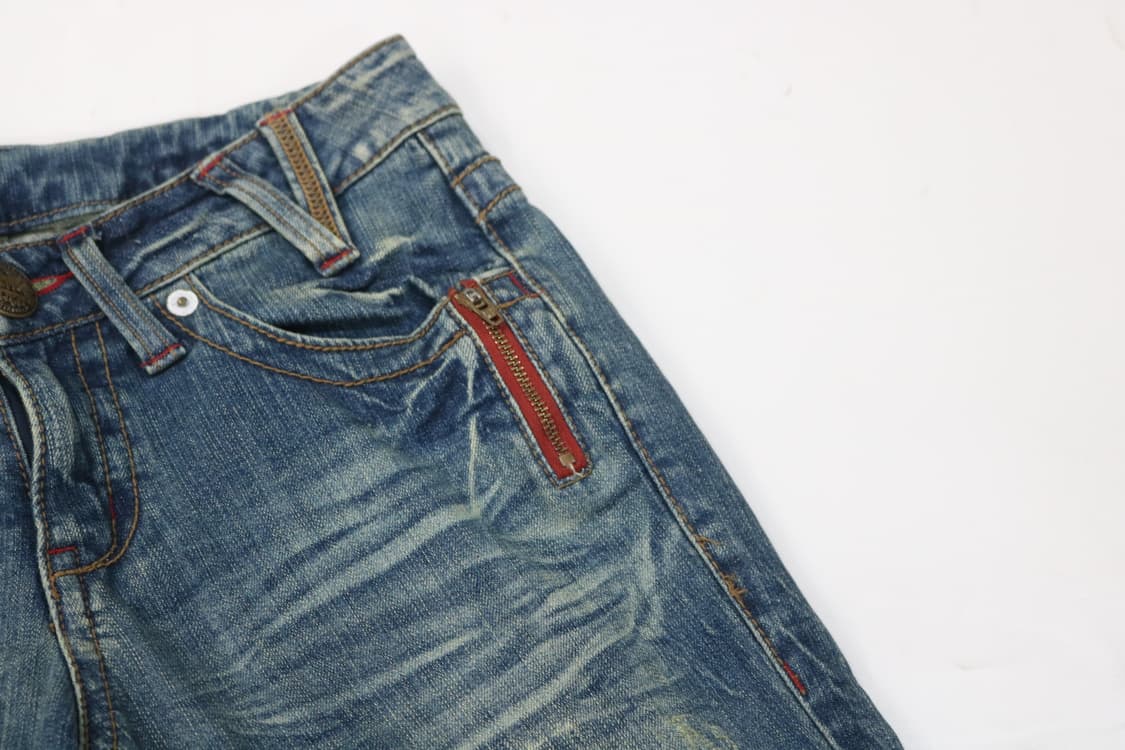 FIPPER SIX 피퍼식스 빈티지 자수 그래픽 워싱 데님 팬츠 상품이미지4