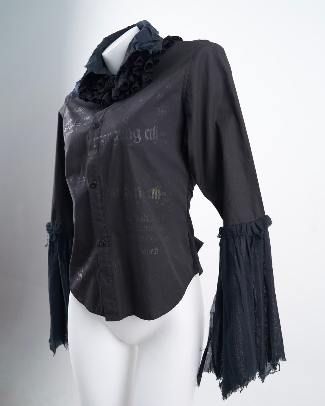 h. NAOTO 고딕 레이스 프릴 디테일 블라우스 상품이미지3