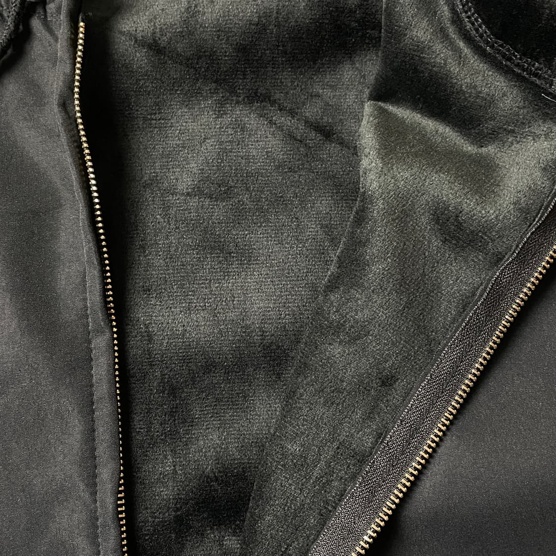 UNKNOWN 빈티지 블랙 벨벳라이닝 후드집업 A00378 상품이미지3