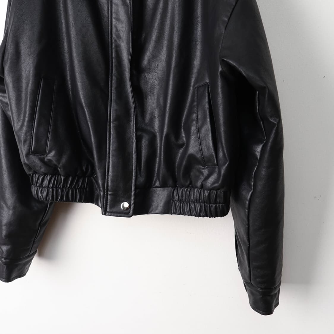 55/블랙업 크레시 퍼 레더 블루종 상품이미지5