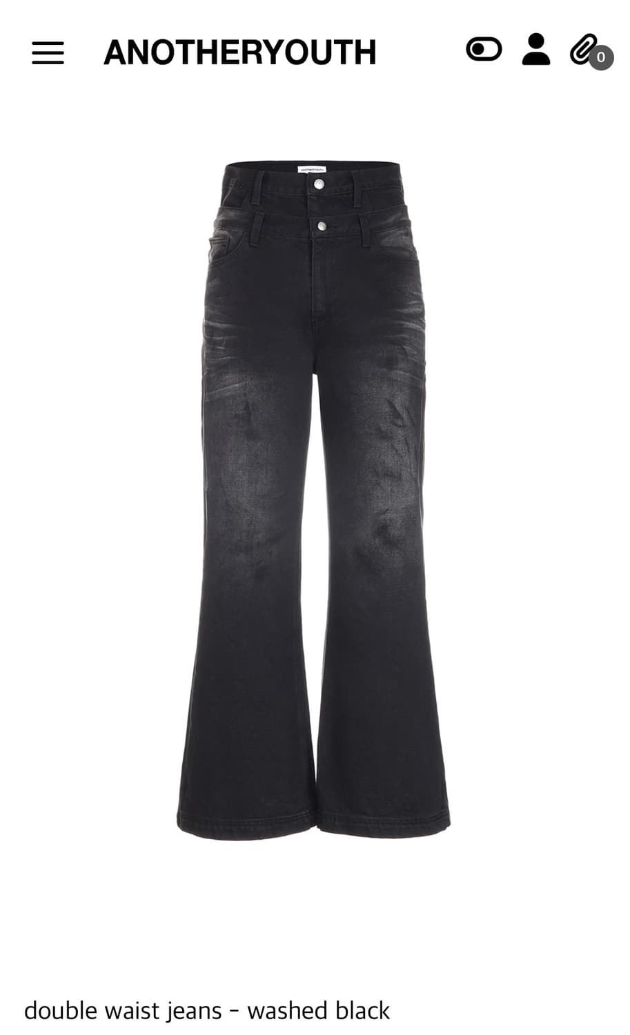 어나더유스 더블 웨이스트 진 상품이미지1