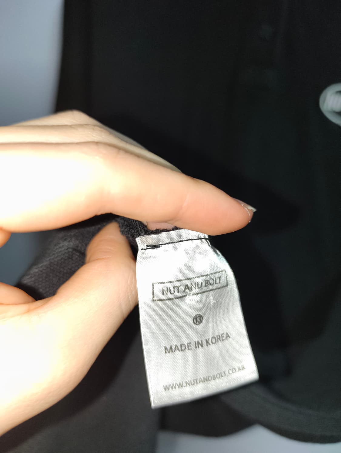 너트앤볼트 반팔 카라 미니원피스 블랙 상품이미지6