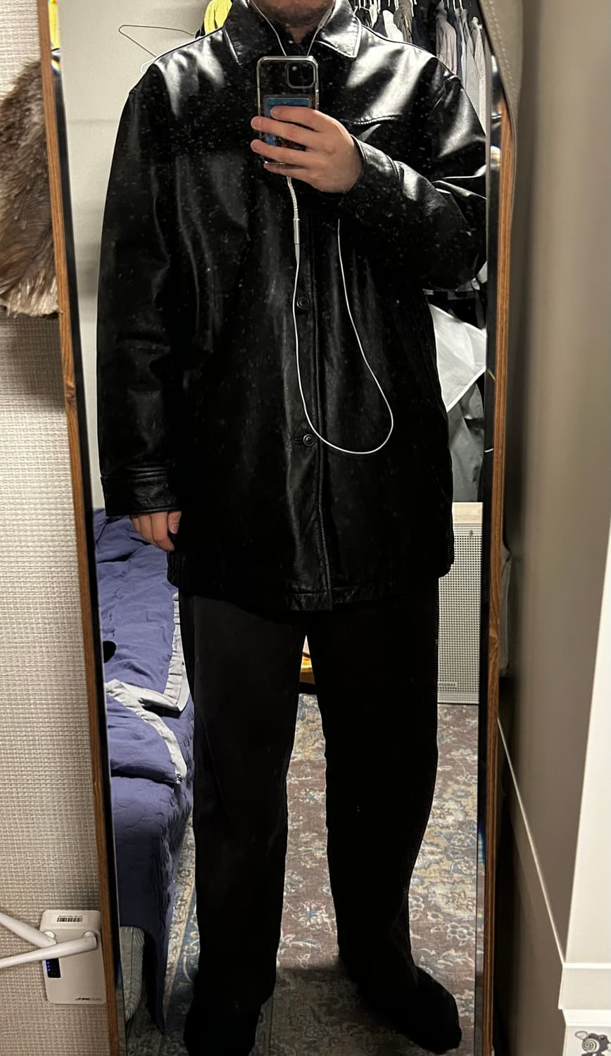 [XL] 빈티지 올드 갭 레더 카코트 블랙 상품이미지9