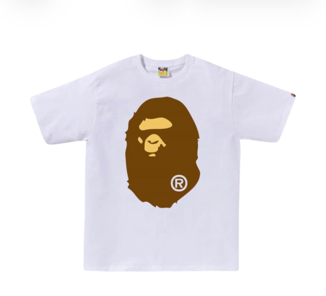 베이프 빅 에이프 헤드 티셔츠 화이트 상품이미지1