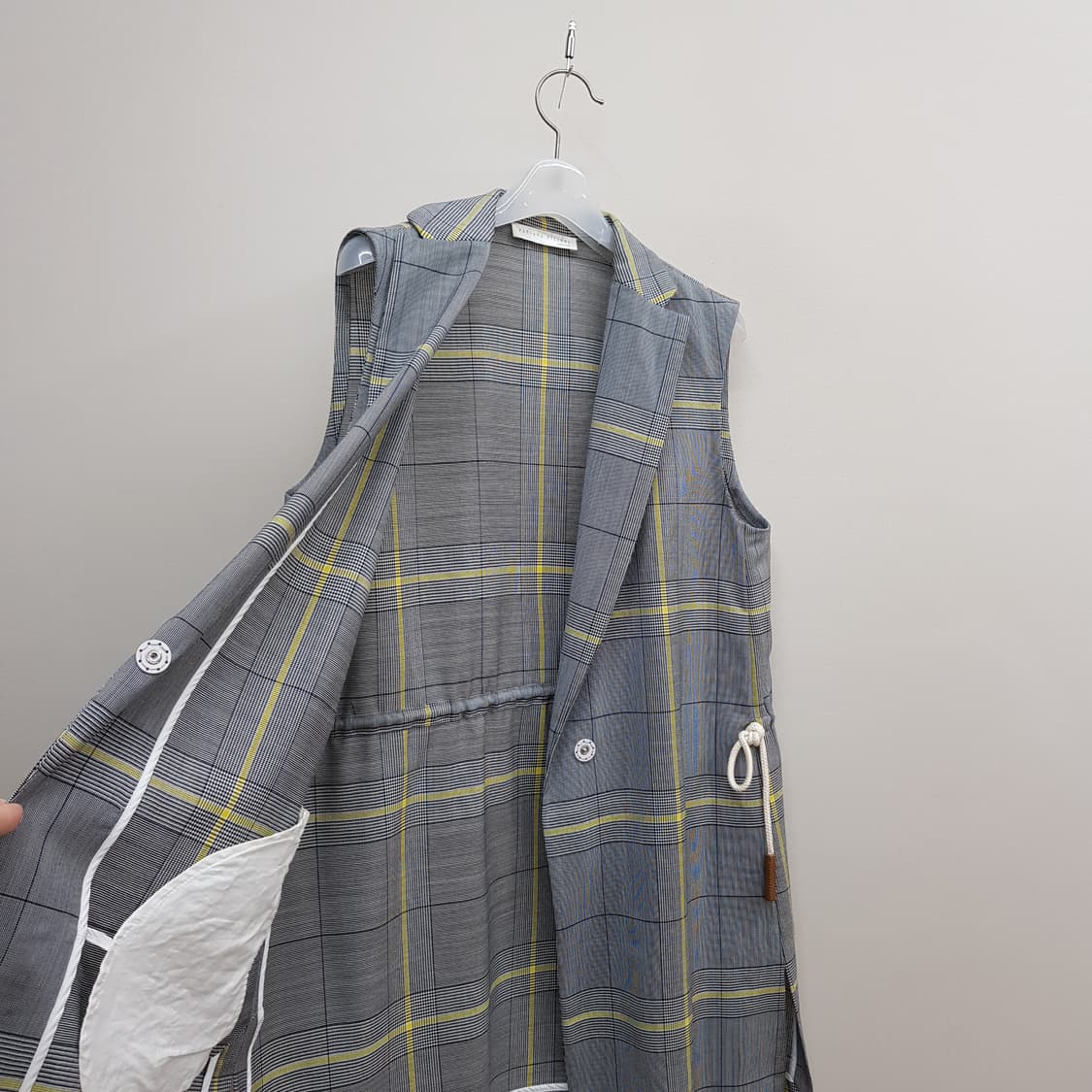 파비아나필리피 체크 롱 베스트 S사이즈 상품이미지7