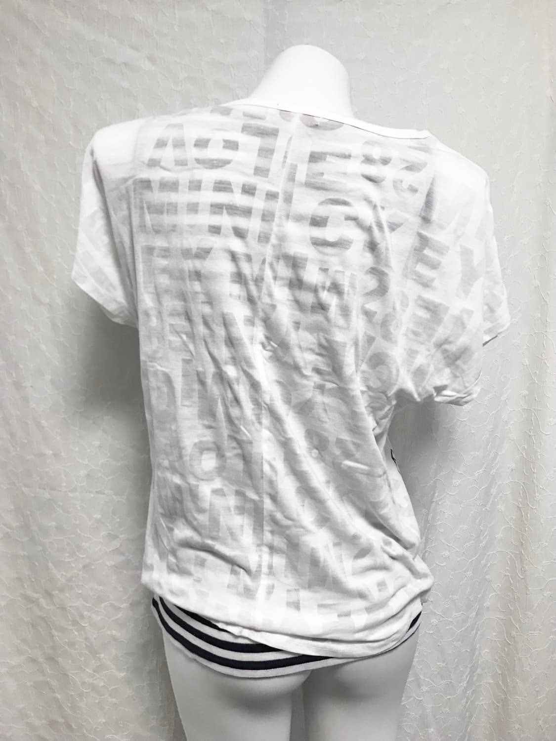 빈티지 니혼진 너드 미키마우스 레이어드 반팔 탑 세트 상품이미지4