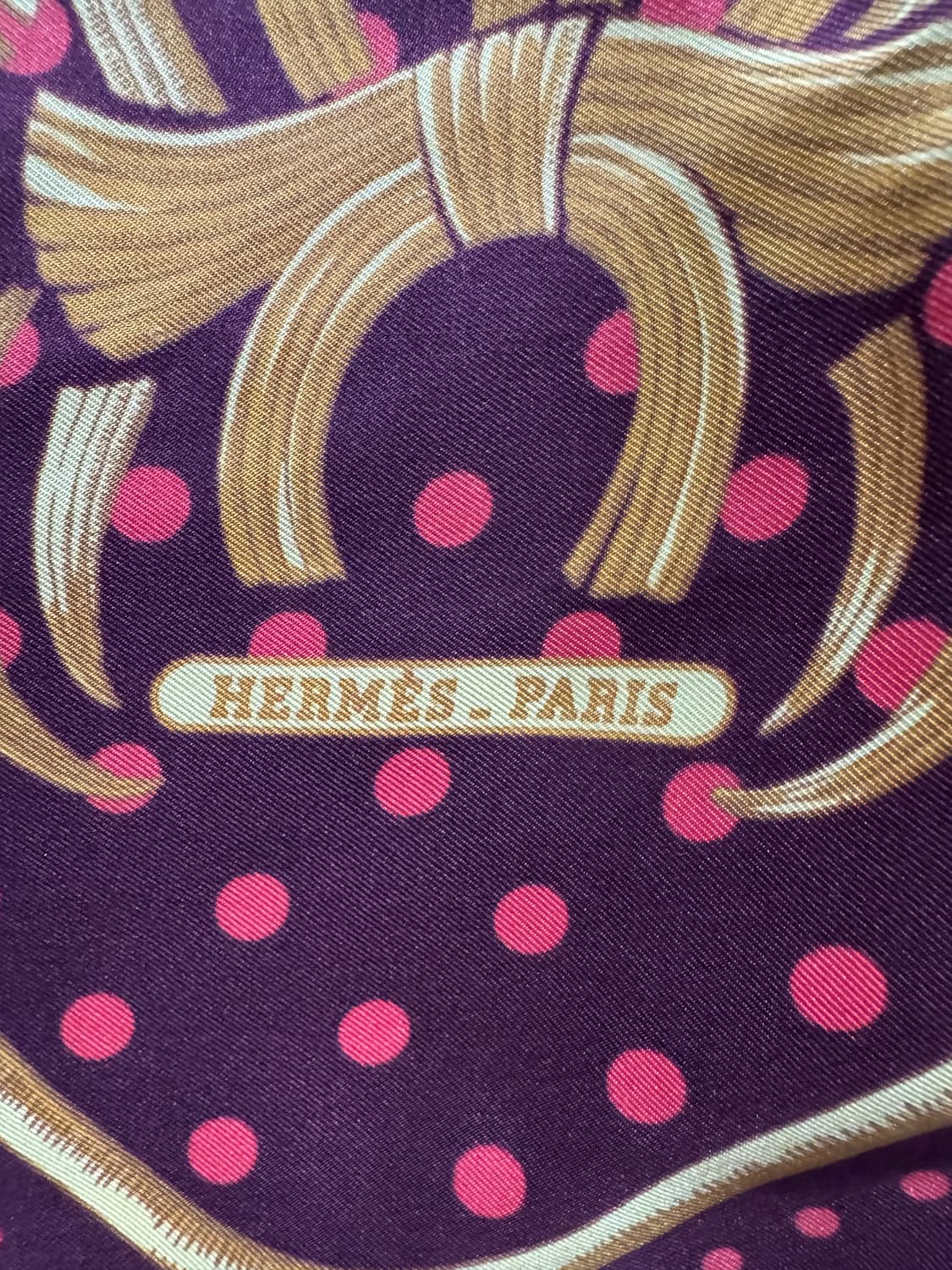 에르메스 실크 스카프 버건디 호랑이 정품 상품이미지4