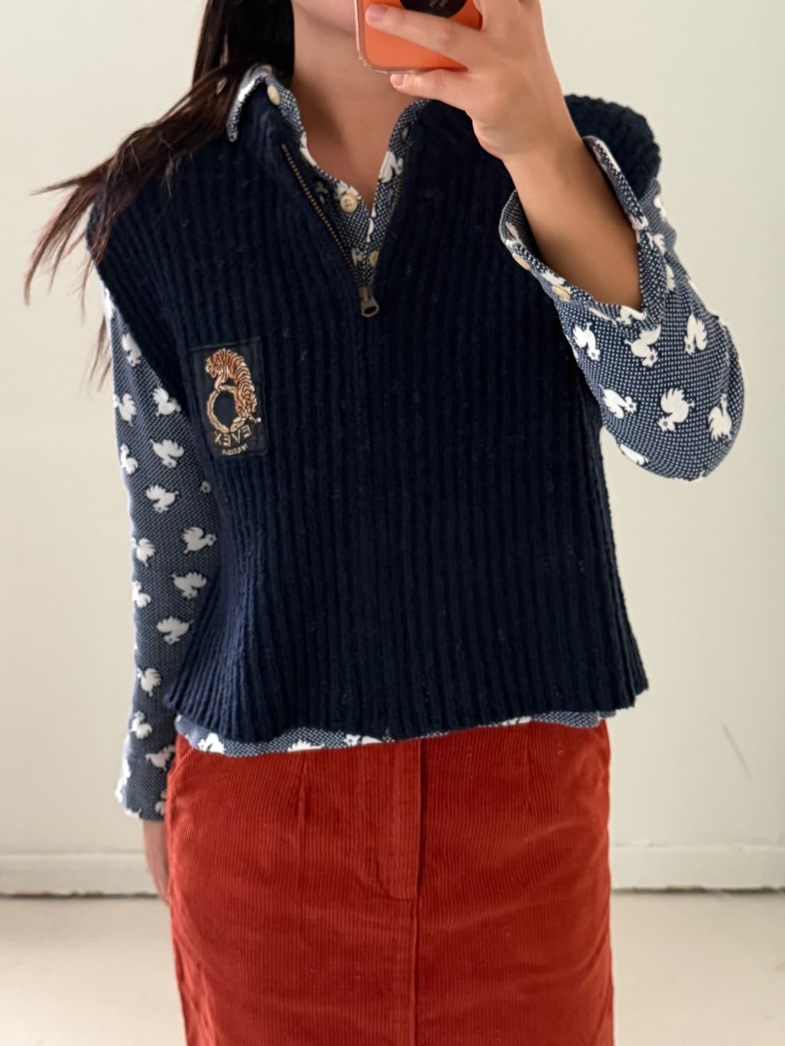 일본빈티지 EVEX 크리지아 스웨터 베스트  상품이미지1