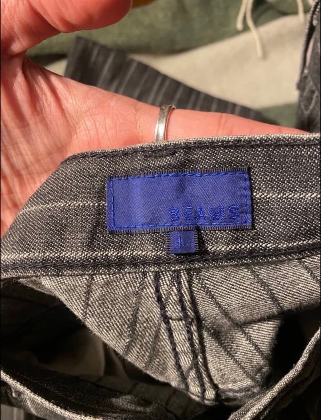 빔즈 스트라이프 부츠컷 플레어진 상품이미지3