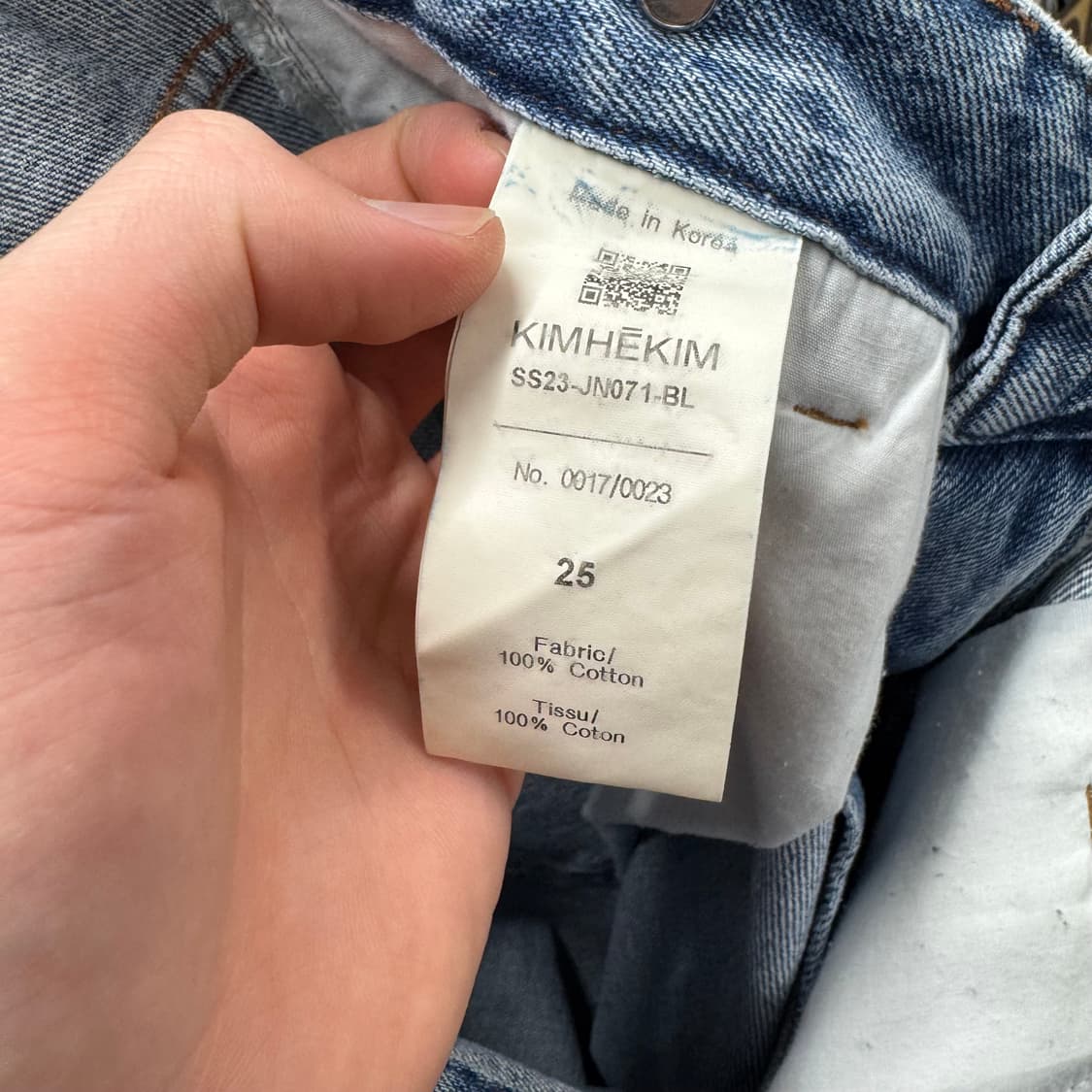 김해김 데님 팬츠 멀티 버튼 디테일 연청 상품이미지6