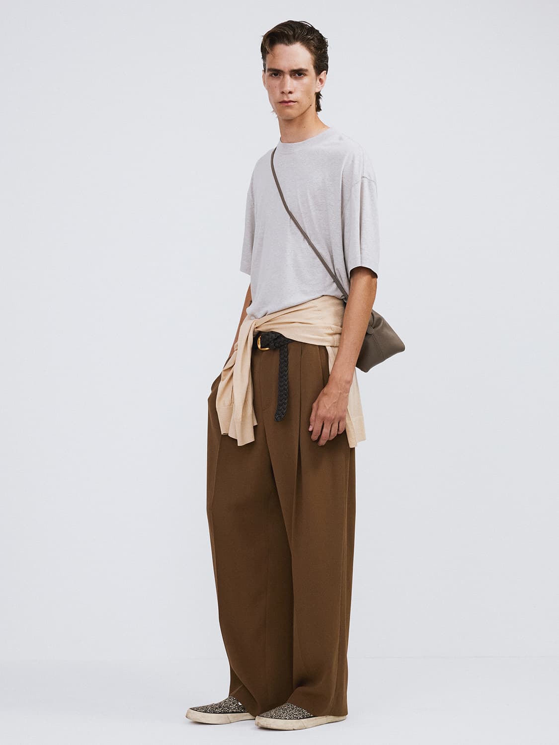 렉토 26SS 린넨 블렌드 루즈핏 티셔츠 라이트 그레이 상품이미지3