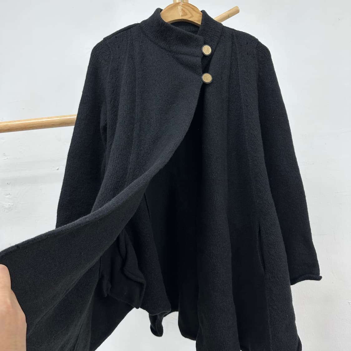 TIME 포스트모던 울 니트 하이넥 코트 FREE (90) J23 상품이미지4