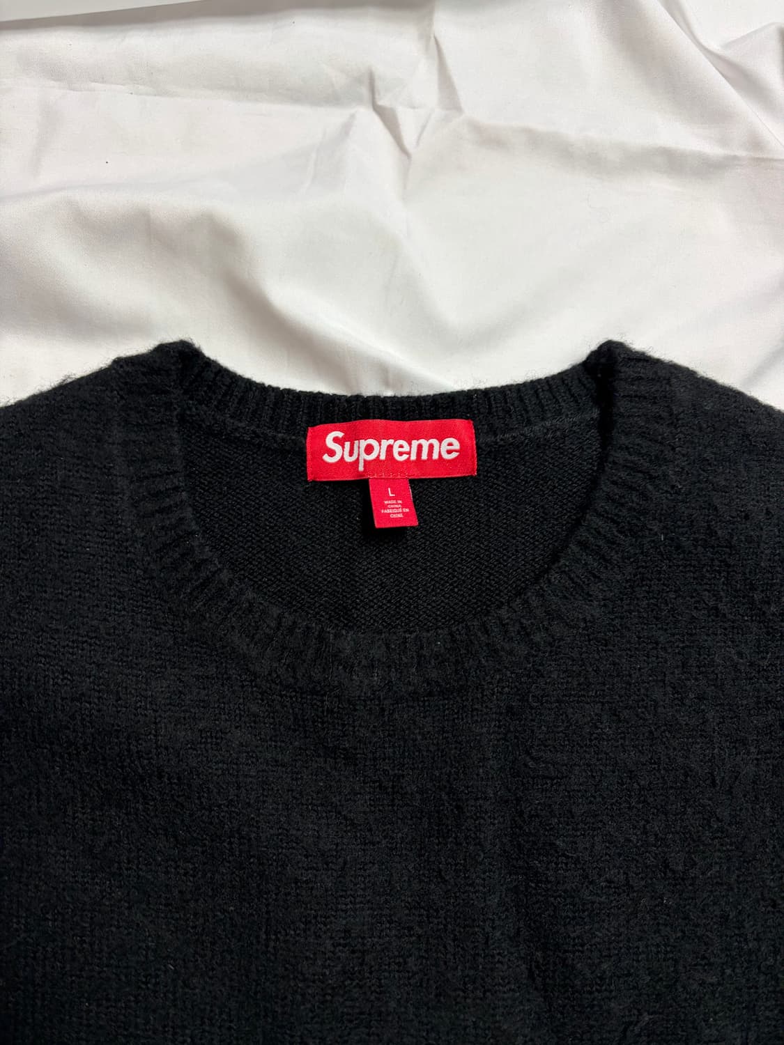 [L] 슈프림 필드 스웨터 블랙 상품이미지2