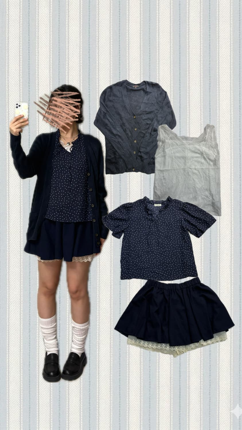 땡땡이 데이트룩 상품이미지1