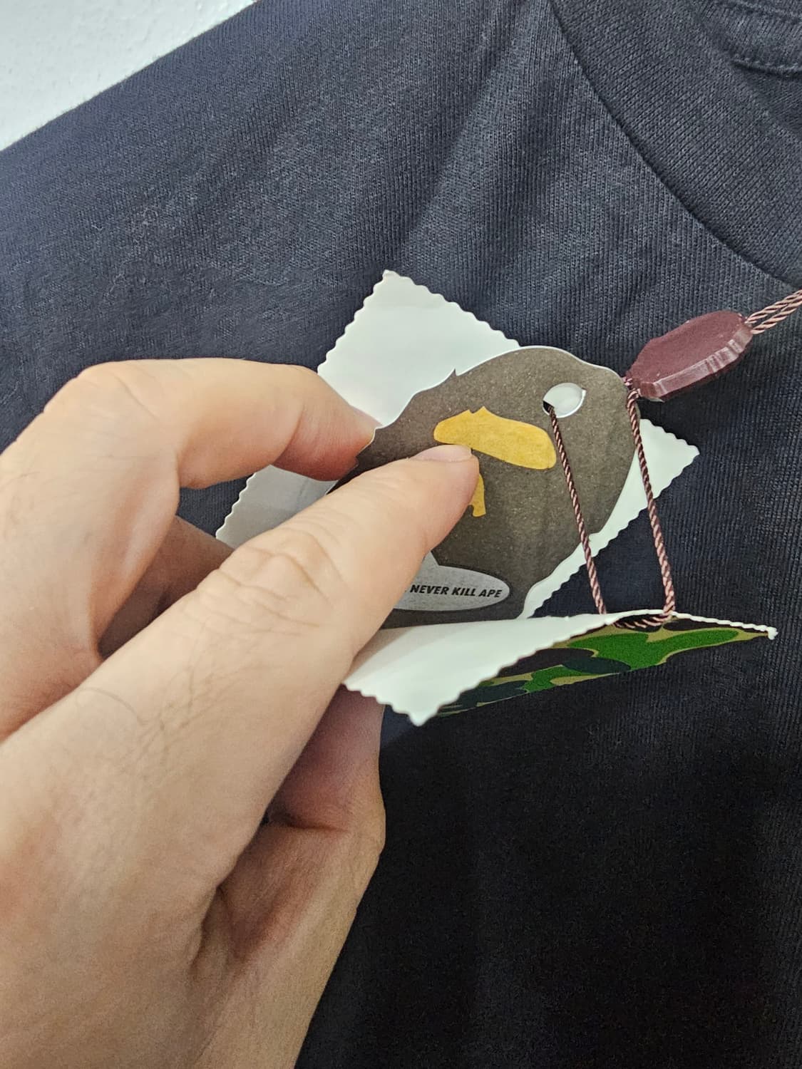 베이프 BAPE 블랙 반팔 티셔츠 새상품 상품이미지4