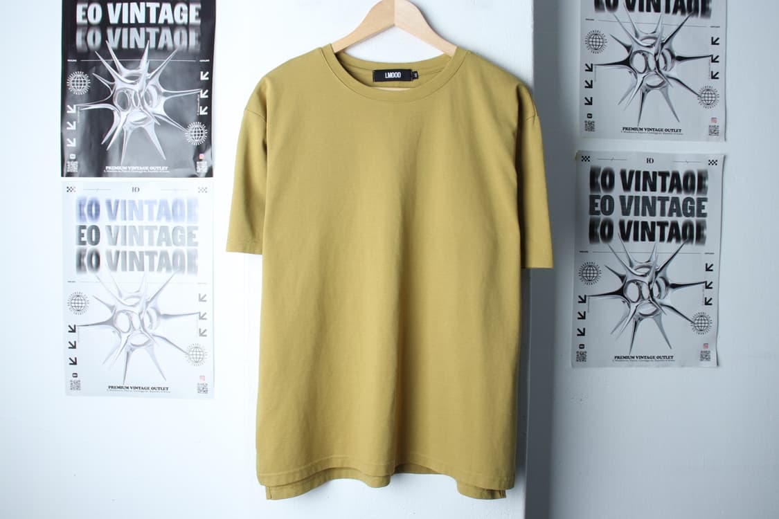 (XL-2XL) 엘무드 반팔 티셔츠 노랑 무지 놈코어-H30708 상품이미지2