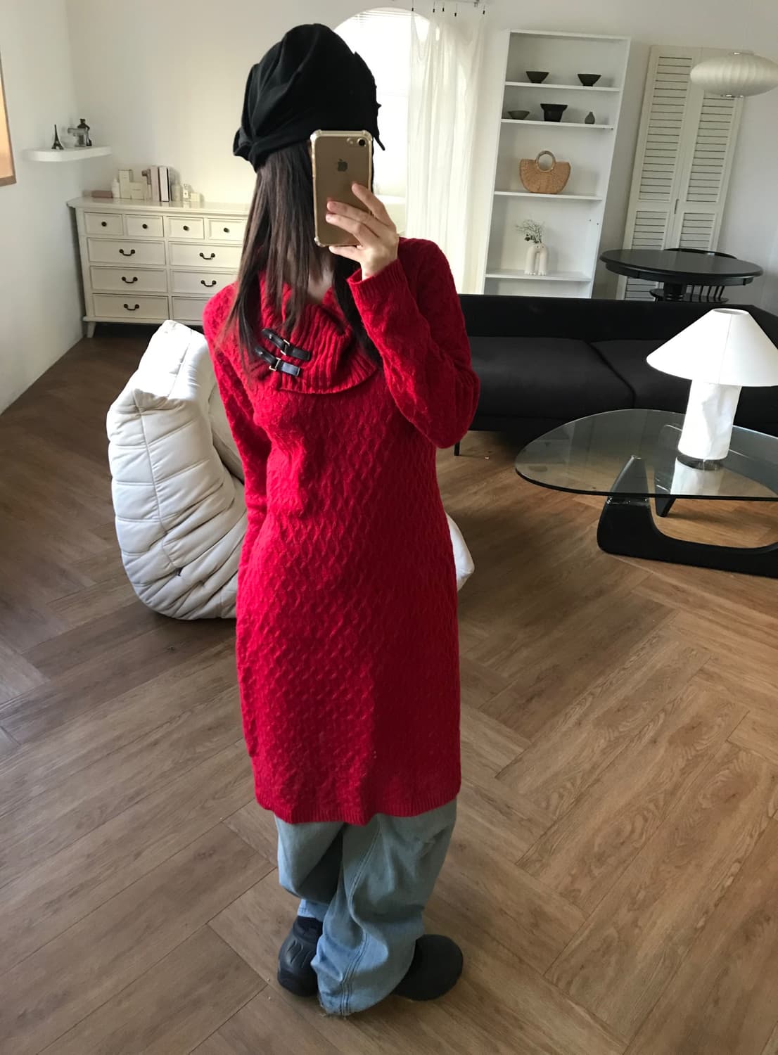 vintage turtle neck knit one-piece 상품이미지1