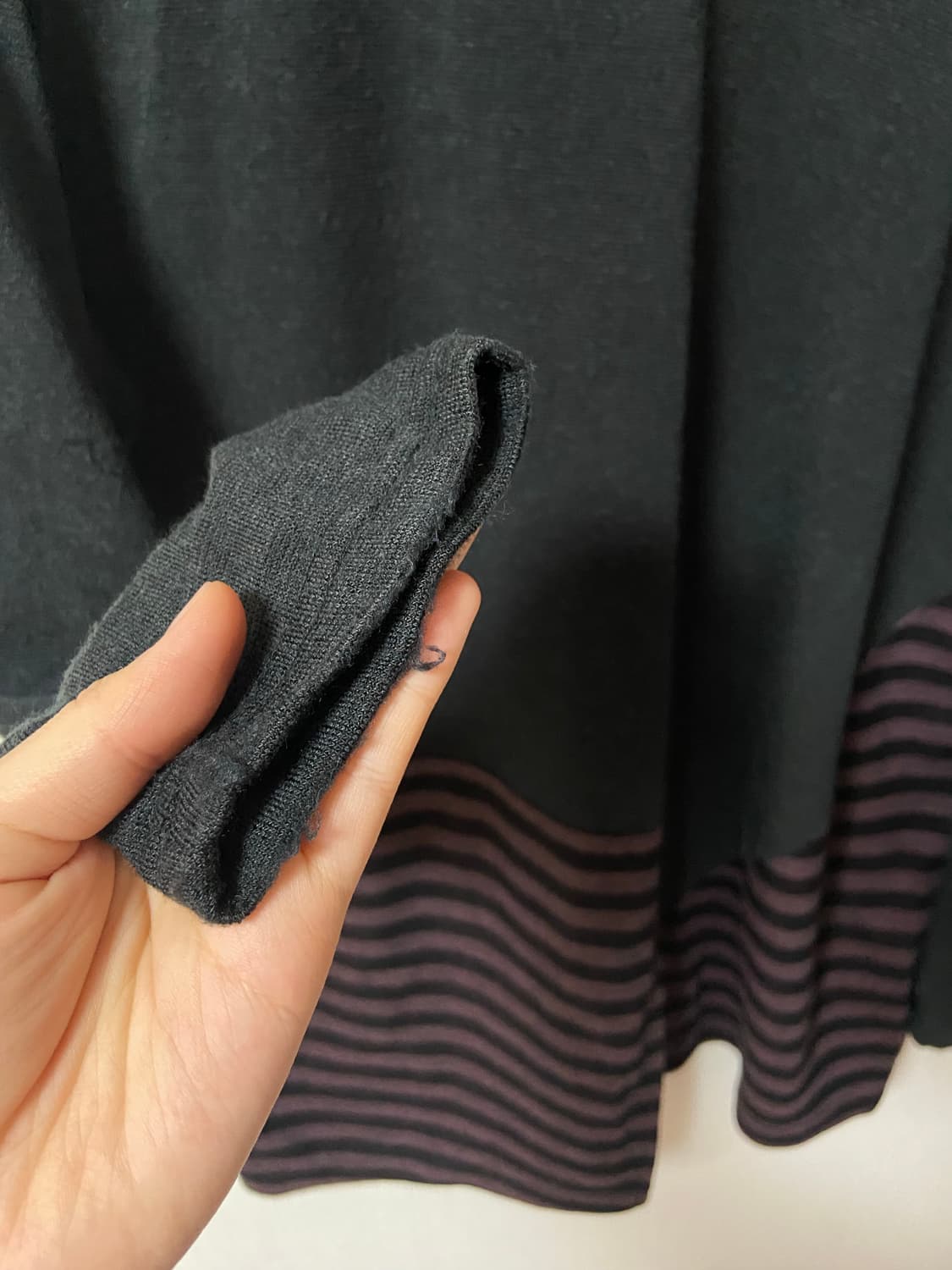 일본 빈티지 하구미 레이어드 스트라이프 면티 상품이미지2