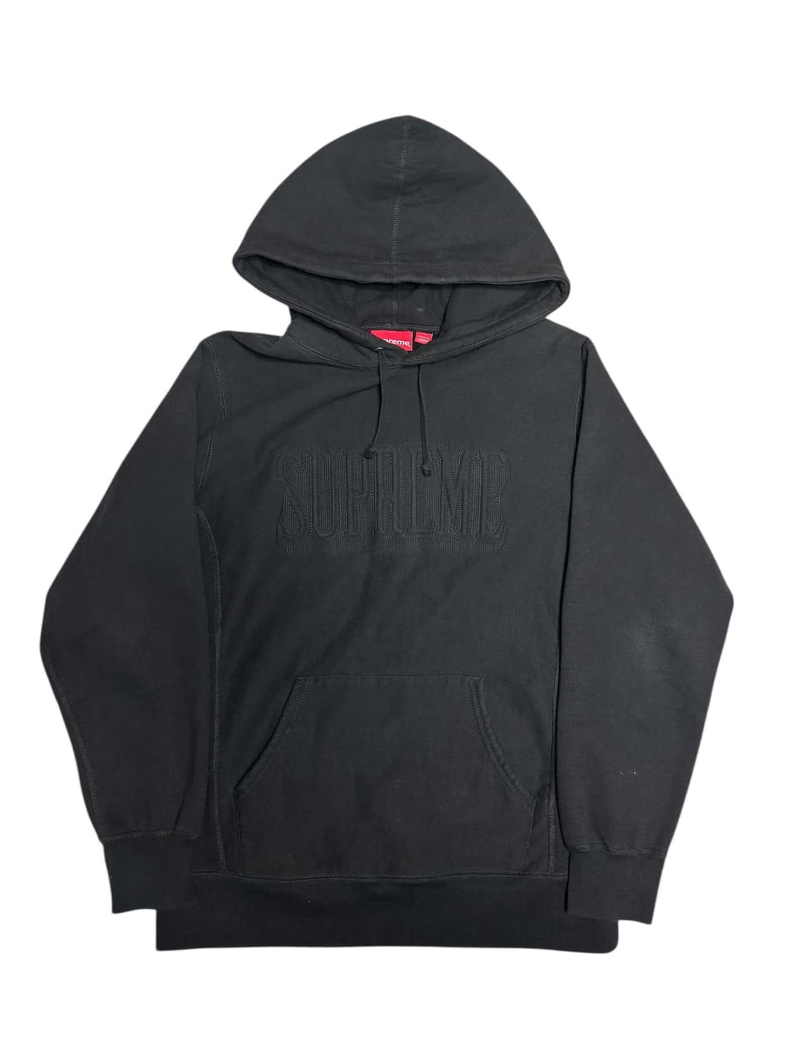 [정품] 슈프림 엠브로더리드 아웃라인 후드티 블랙 L 상품이미지1