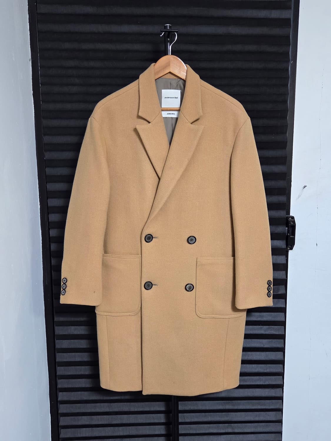 [앤더슨벨] 더블 브레스티드 패치 포켓 코트 | 00167 상품이미지1