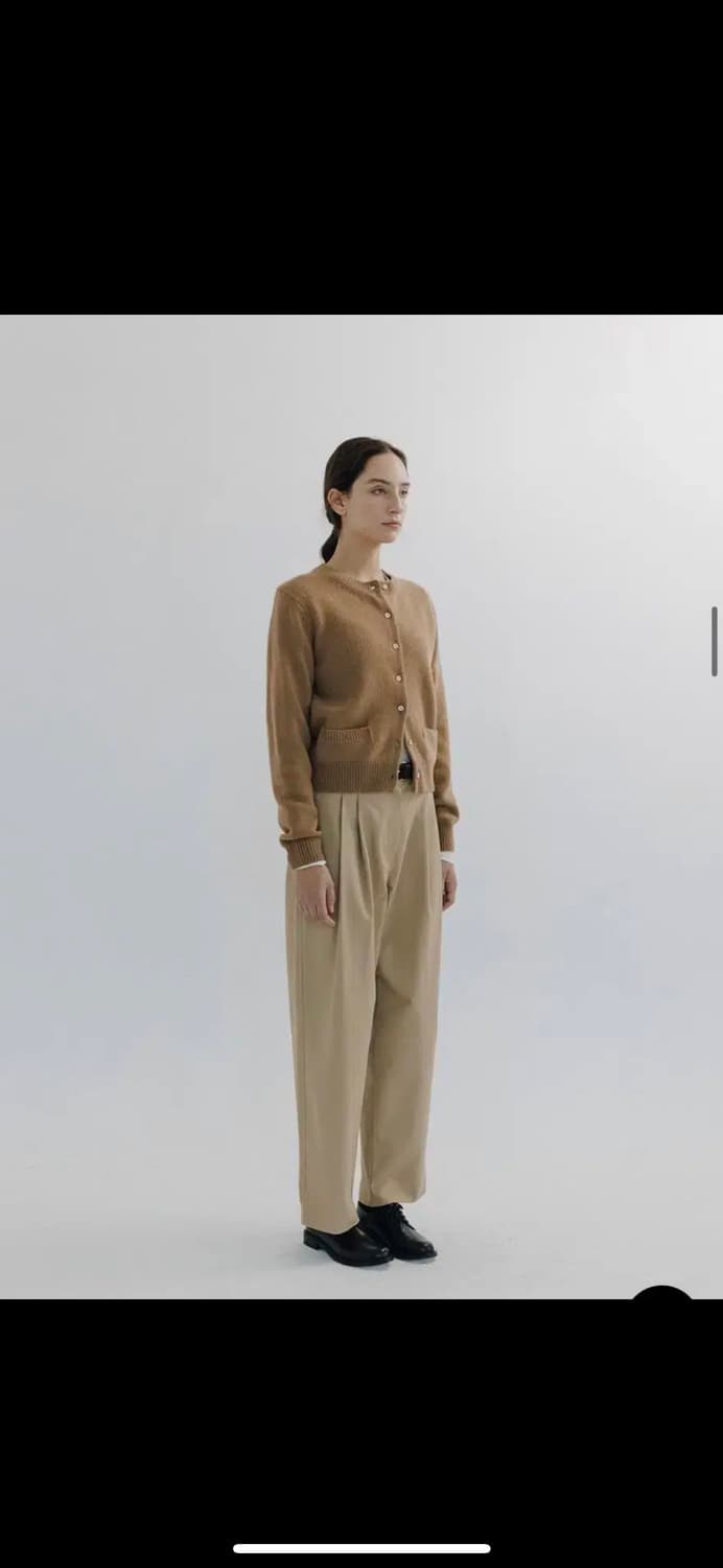 peces 페세스 울 포켓 가디건 카멜 상품이미지9