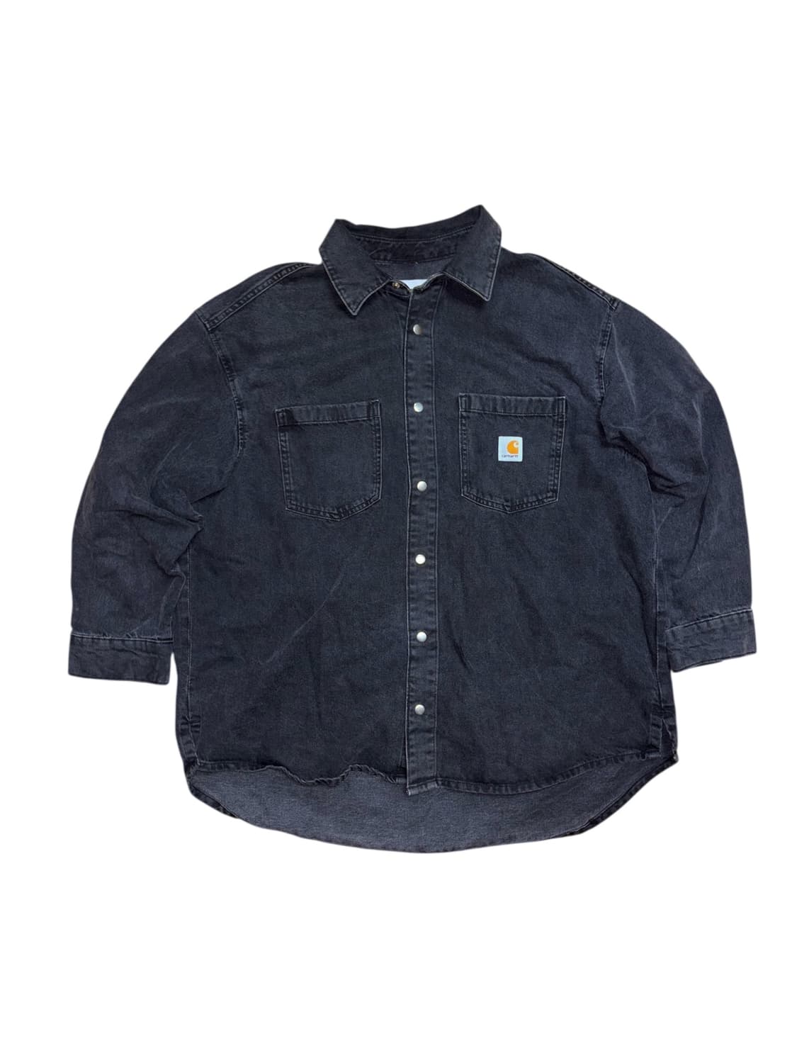 칼하트 흑청 데님 셔츠 자켓 상품이미지2