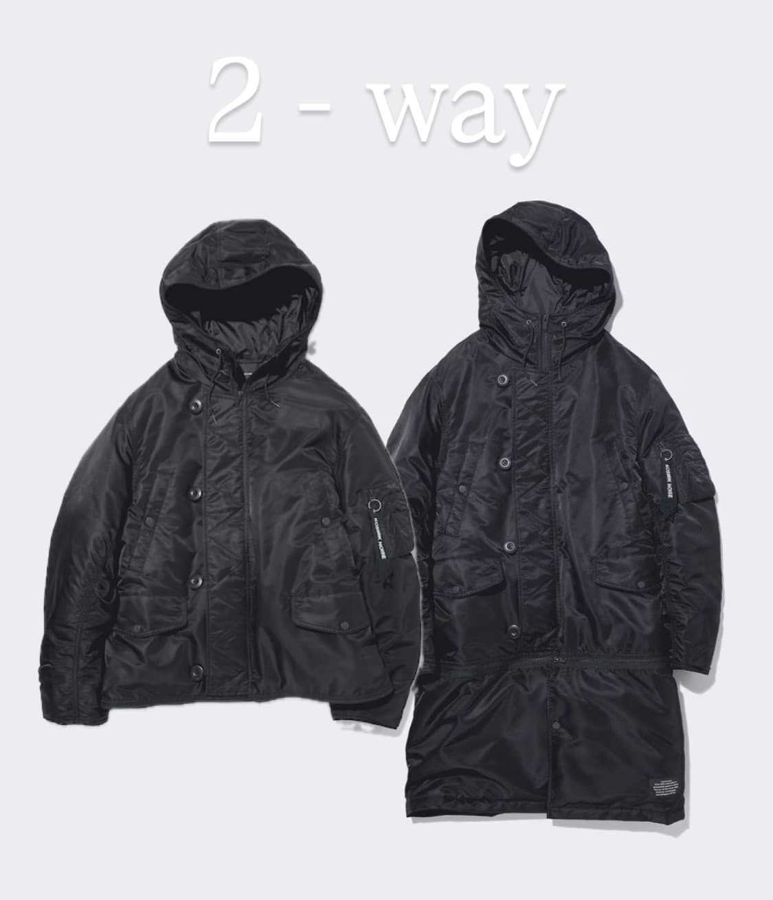 [새상품] GU x 언더커버 패딩 컨버터블 코트 상품이미지1