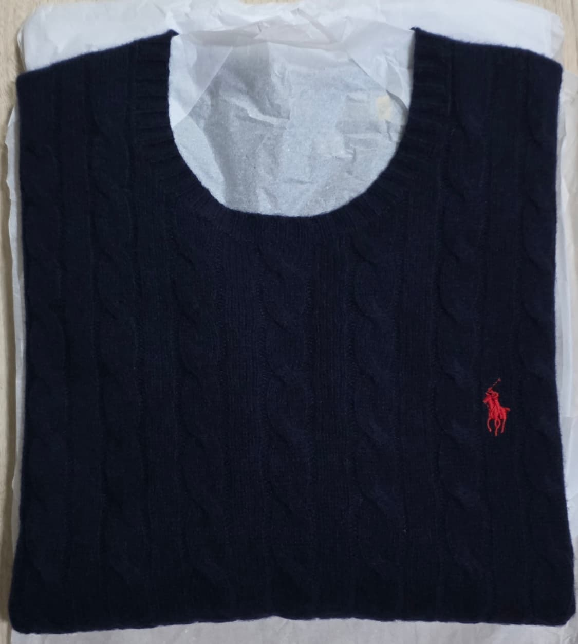 {백화점} 폴로 랄프로렌 울 캐시미어 케이블 니트 스웨터 [XL] 상품이미지3