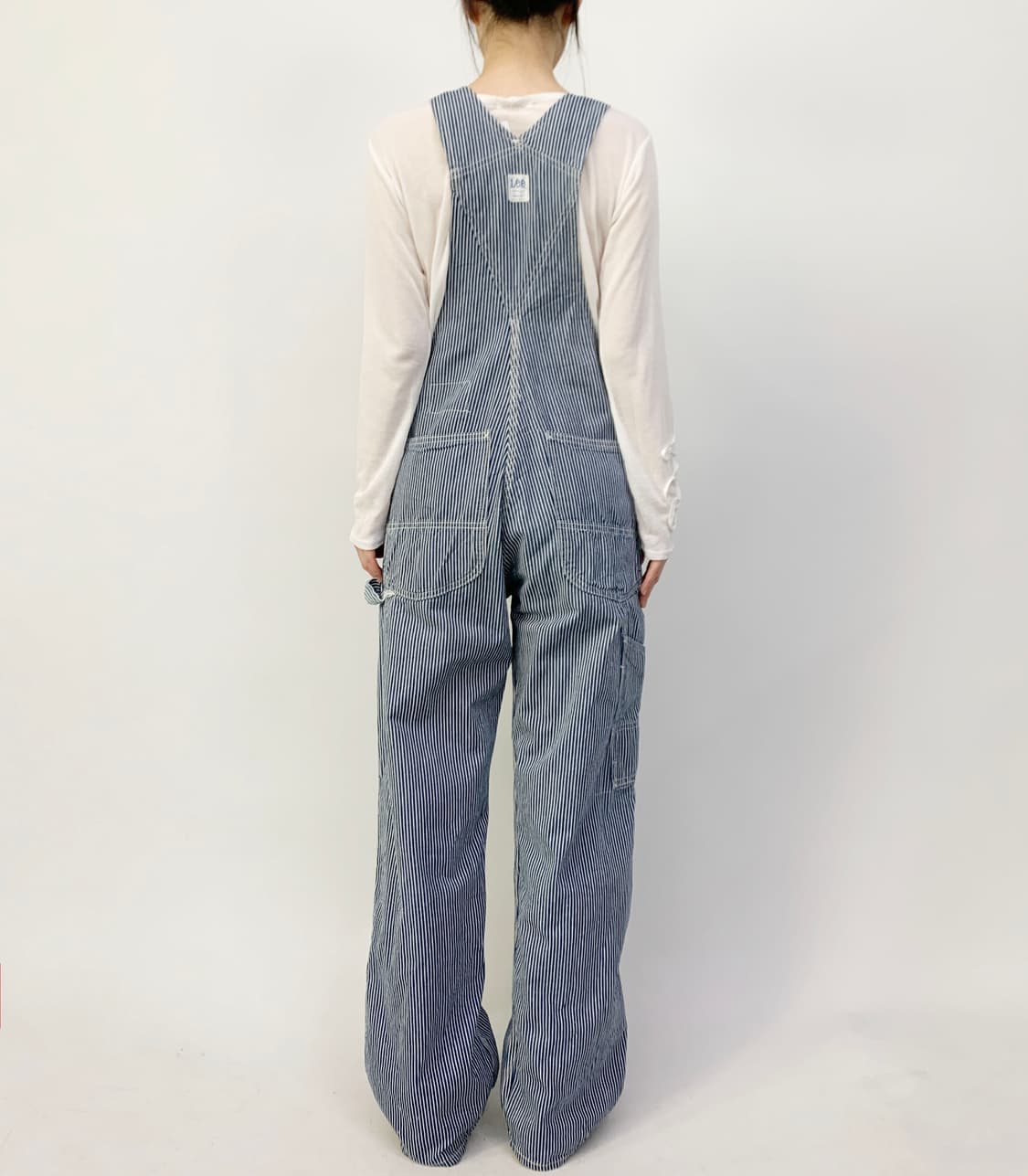 리 스트라이프 데님 오버롤 상품이미지3