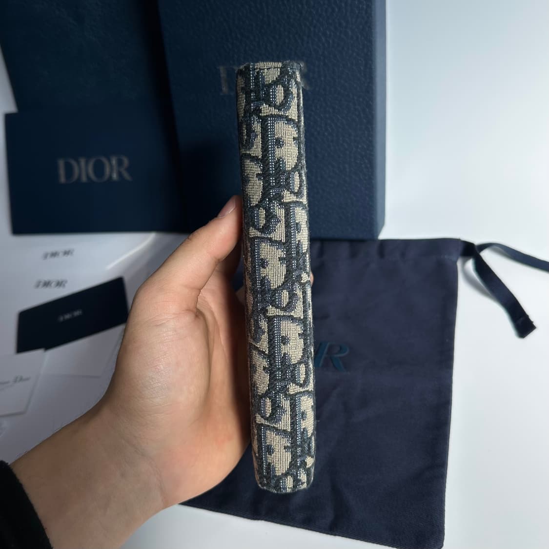 [새상품급] 디올 오블리크 버티컬 자카드 장지갑 풀구성 상품이미지3