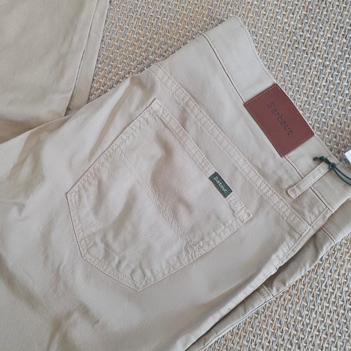 Barbour 바버 스페니시 초경량 폽플린 최상급 코튼 치노 베이지 팬츠 상품이미지4