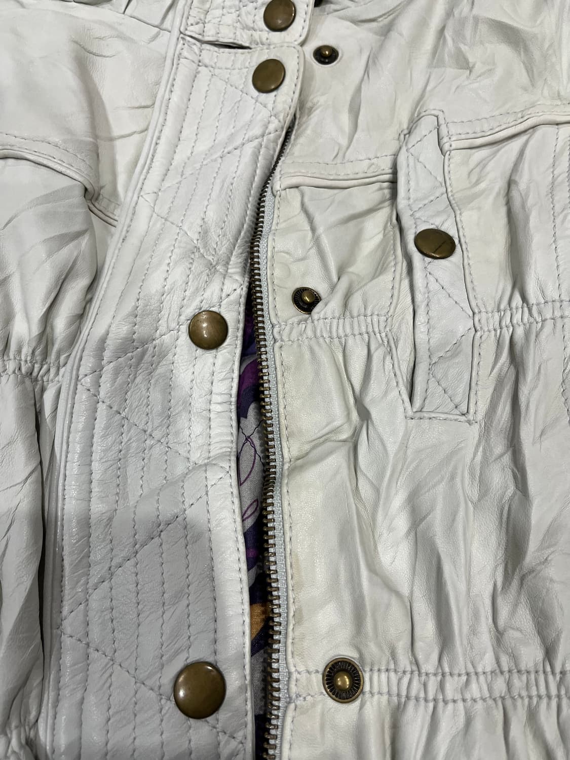 UNIT PLUS 양가죽 하이넥 셔링 자켓 우먼즈 상품이미지5